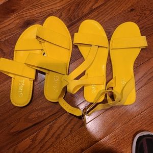 Yellow sandals
